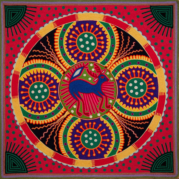 Huichol Yarn Painting Print • L - 263 - Huichol Arts
