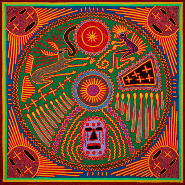 Huichol Yarn Painting Print • L - 265 - Huichol Arts