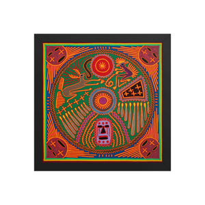 Huichol Yarn Painting Print • L - 265 - Huichol Arts