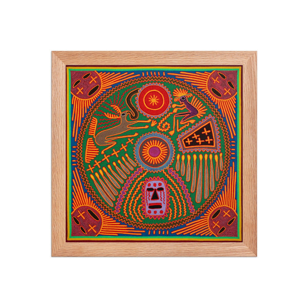 Huichol Yarn Painting Print • L - 265 - Huichol Arts