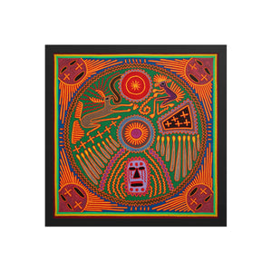 Huichol Yarn Painting Print • L - 265 - Huichol Arts