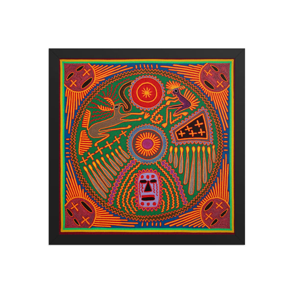 Huichol Yarn Painting Print • L - 265 - Huichol Arts