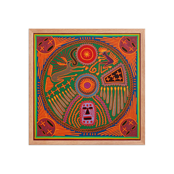 Huichol Yarn Painting Print • L - 265 - Huichol Arts