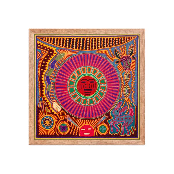 Huichol Yarn Painting Print • L - 266 - Huichol Arts