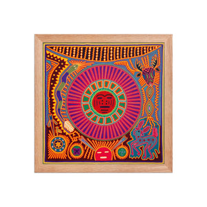 Huichol Yarn Painting Print • L - 266 - Huichol Arts