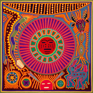 Huichol Yarn Painting Print • L - 266 - Huichol Arts