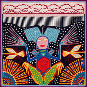 Huichol Yarn Painting Print • L - 267 - Huichol Arts