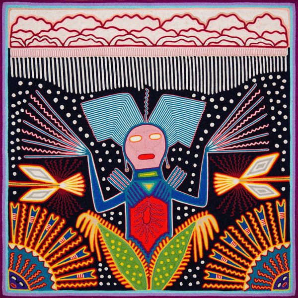 Huichol Yarn Painting Print • L - 267 - Huichol Arts