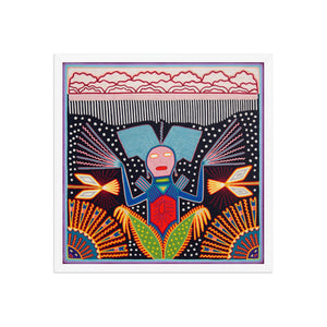 Huichol Yarn Painting Print • L - 267 - Huichol Arts