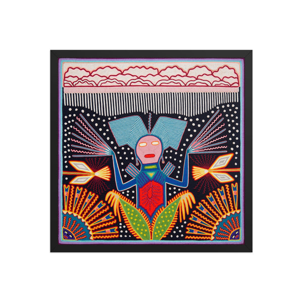 Huichol Yarn Painting Print • L - 267 - Huichol Arts