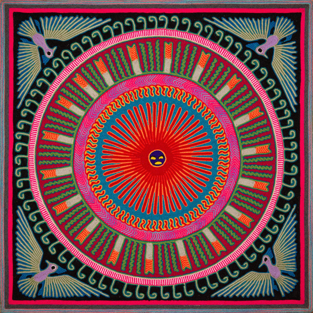 Huichol Yarn Painting Print • L - 268 - Huichol Arts