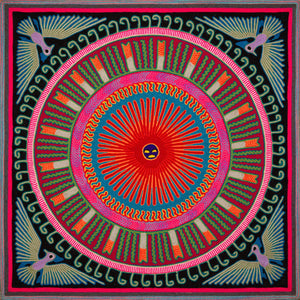 Huichol Yarn Painting Print • L - 268 - Huichol Arts