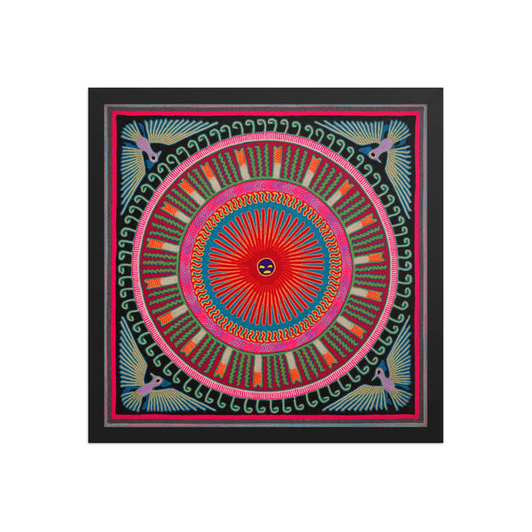Huichol Yarn Painting Print • L - 268 - Huichol Arts