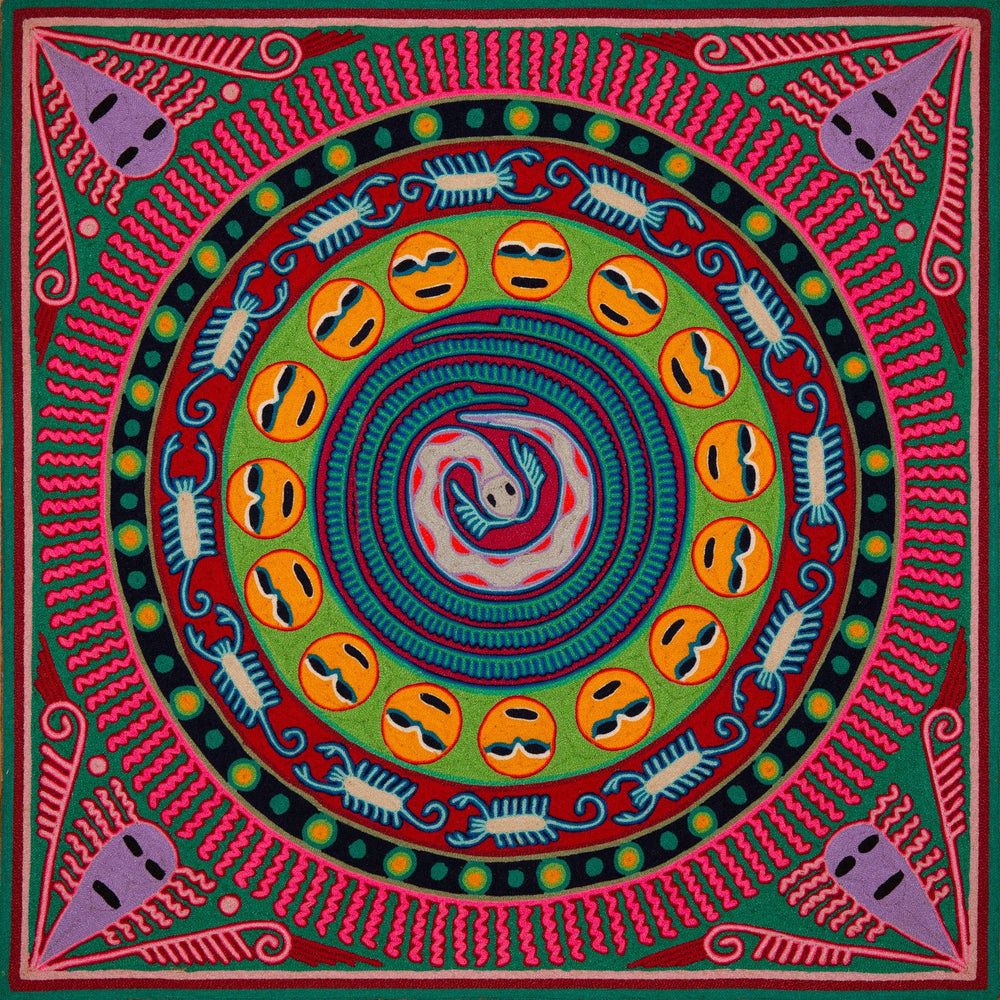 Huichol Yarn Painting Print • L - 269 - Huichol Arts
