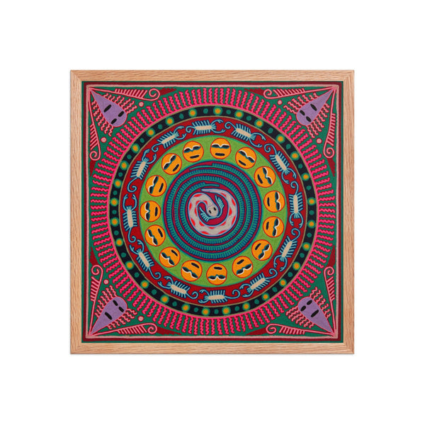 Huichol Yarn Painting Print • L - 269 - Huichol Arts