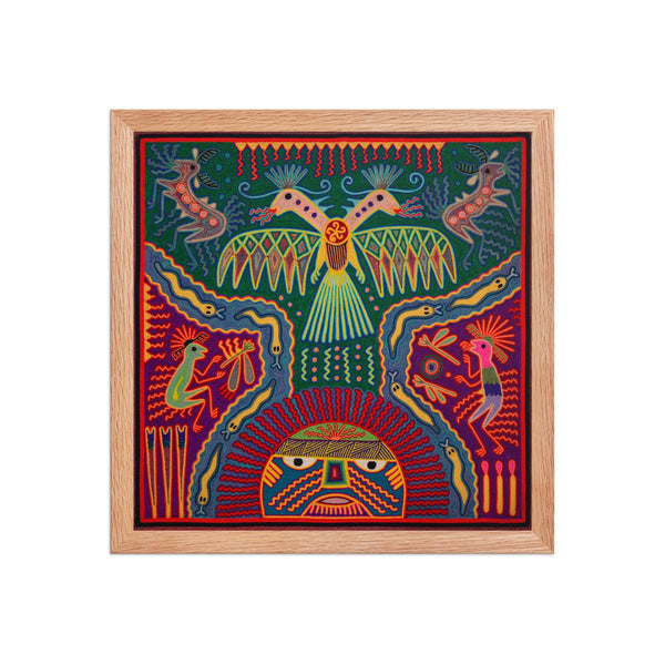 Huichol Yarn Painting Print • L - 270 - Huichol Arts