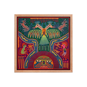 Huichol Yarn Painting Print • L - 270 - Huichol Arts