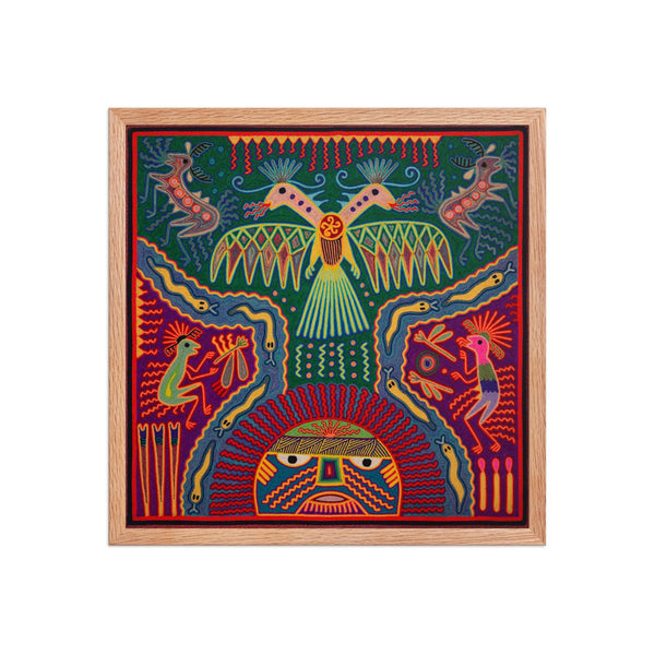 Huichol Yarn Painting Print • L - 270 - Huichol Arts