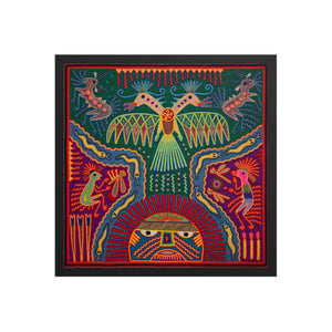 Huichol Yarn Painting Print • L - 270 - Huichol Arts