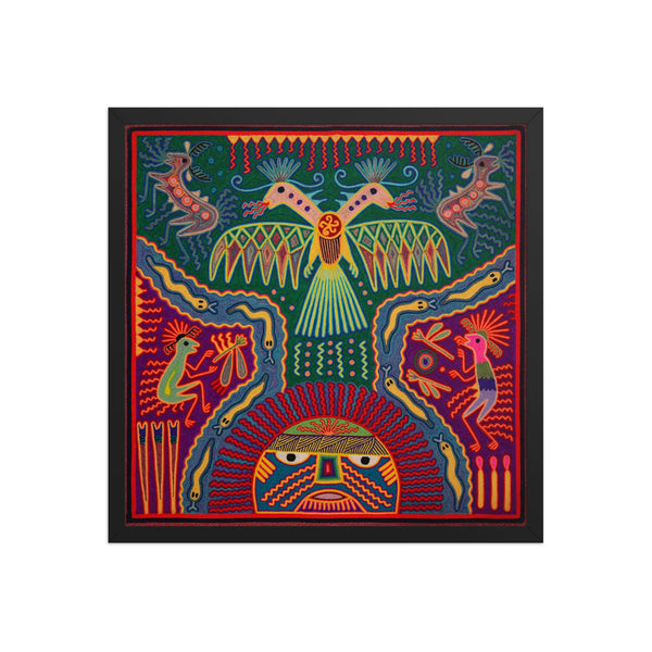 Huichol Yarn Painting Print • L - 270 - Huichol Arts