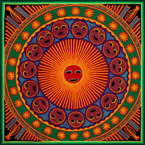 Huichol Yarn Painting Print • L - 272 - Huichol Arts