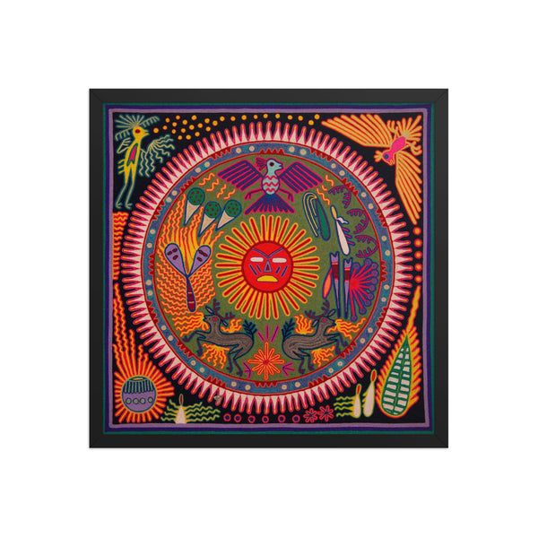 Huichol Yarn Painting Print • L - 273 - Huichol Arts