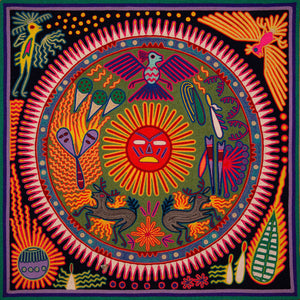 Huichol Yarn Painting Print • L - 273 - Huichol Arts