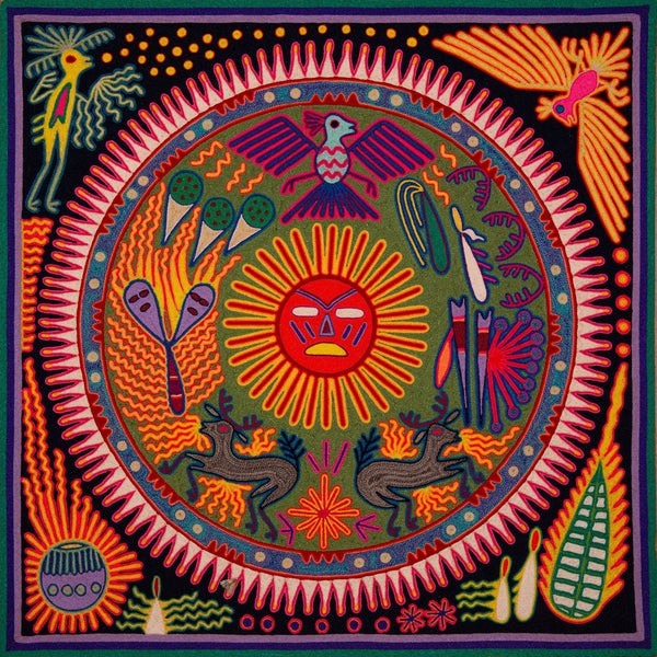 Huichol Yarn Painting Print • L - 273 - Huichol Arts