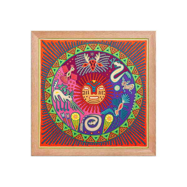 Huichol Yarn Painting Print • L - 274 - Huichol Arts