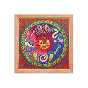 Huichol Yarn Painting Print • L - 274 - Huichol Arts