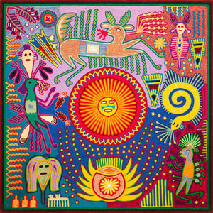 Huichol Yarn Painting Print • L - 276 - Huichol Arts