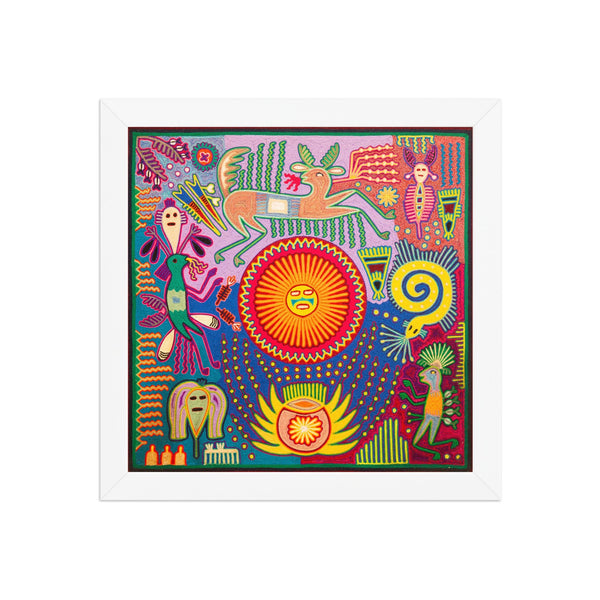 Huichol Yarn Painting Print • L - 276 - Huichol Arts