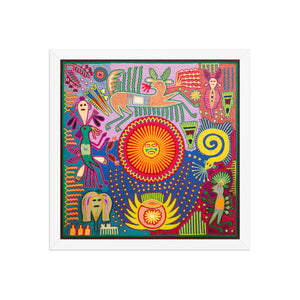 Huichol Yarn Painting Print • L - 276 - Huichol Arts