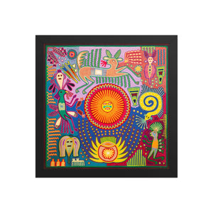 Huichol Yarn Painting Print • L - 276 - Huichol Arts