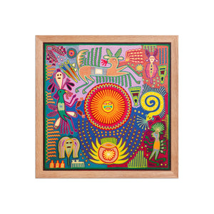 Huichol Yarn Painting Print • L - 276 - Huichol Arts