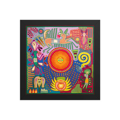Huichol Yarn Painting Print • L - 276 - Huichol Arts