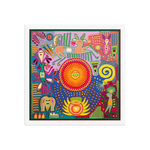 Huichol Yarn Painting Print • L - 276 - Huichol Arts