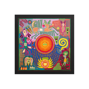 Huichol Yarn Painting Print • L - 276 - Huichol Arts