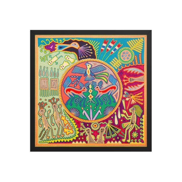 Huichol Yarn Painting Print • L - 277 - Huichol Arts
