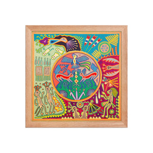 Huichol Yarn Painting Print • L - 277 - Huichol Arts
