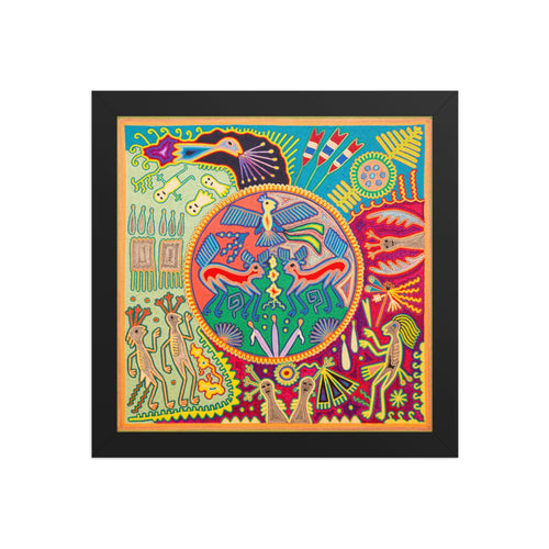 Huichol Yarn Painting Print • L - 277 - Huichol Arts