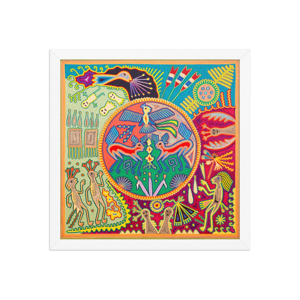 Huichol Yarn Painting Print • L - 277 - Huichol Arts