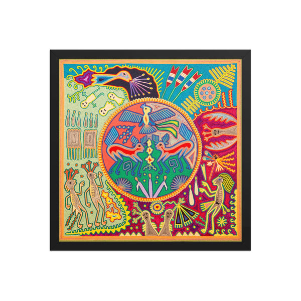 Huichol Yarn Painting Print • L - 277 - Huichol Arts