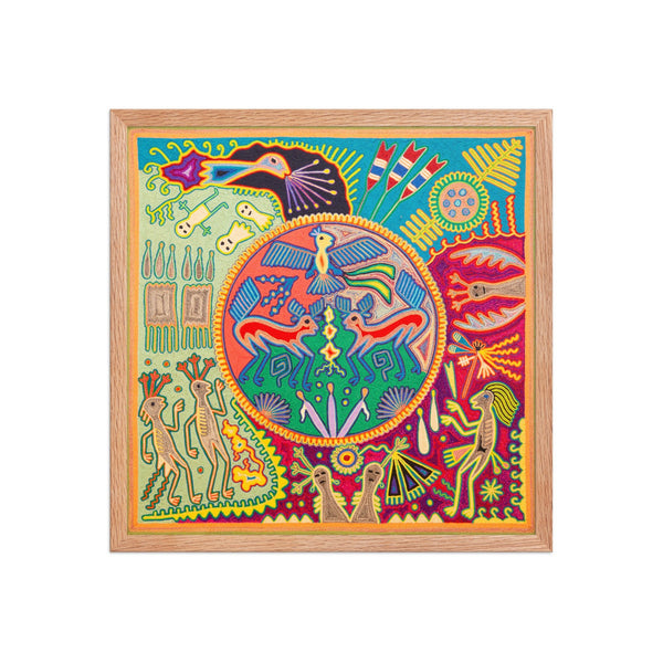 Huichol Yarn Painting Print • L - 277 - Huichol Arts