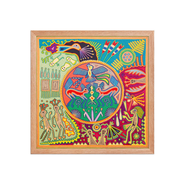 Huichol Yarn Painting Print • L - 277 - Huichol Arts
