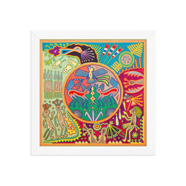 Huichol Yarn Painting Print • L - 277 - Huichol Arts