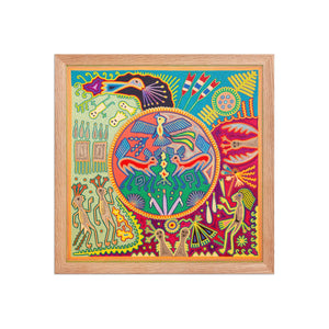 Huichol Yarn Painting Print • L - 277 - Huichol Arts