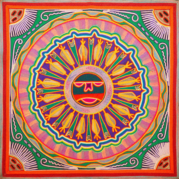 Huichol Yarn Painting Print • L - 278 - Huichol Arts