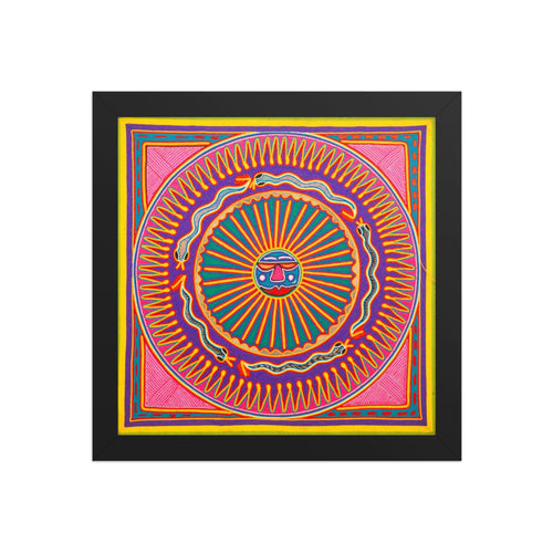 Huichol Yarn Painting Print • L - 279 - Huichol Arts