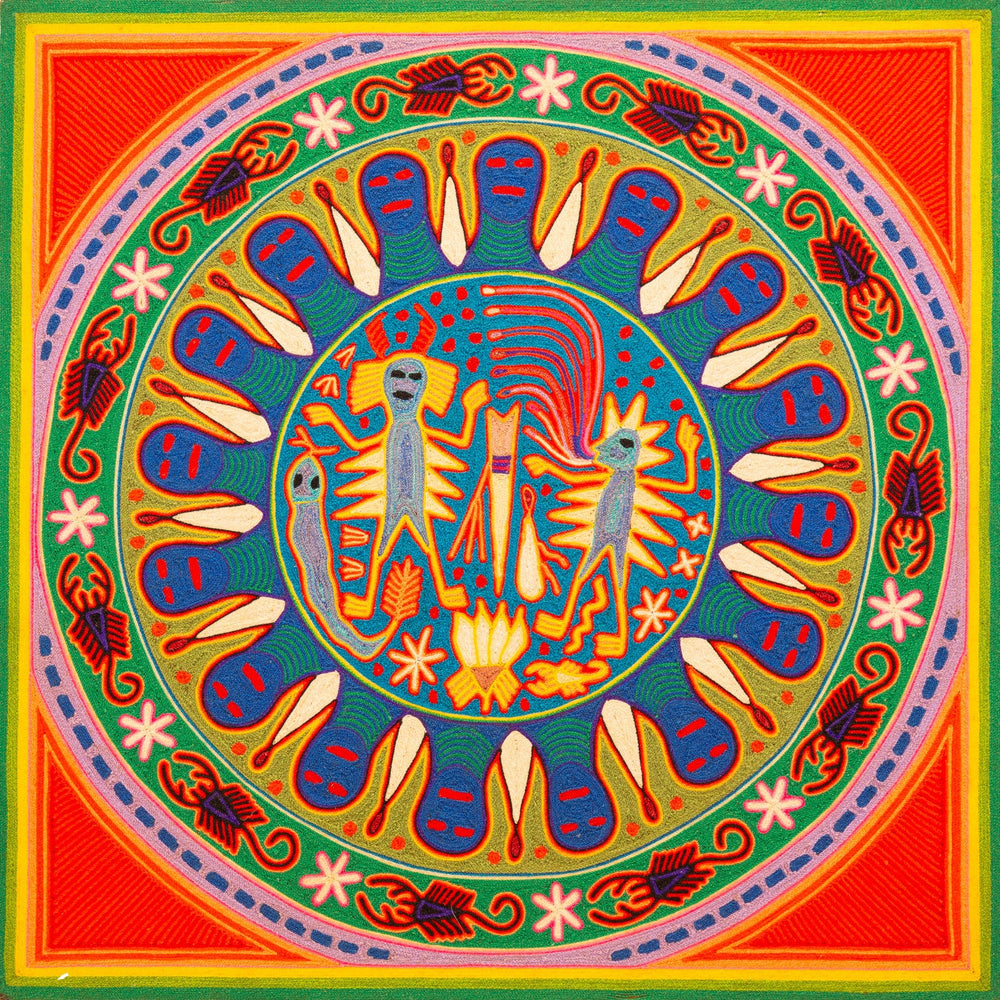 Huichol Yarn Painting Print • L - 280 - Huichol Arts